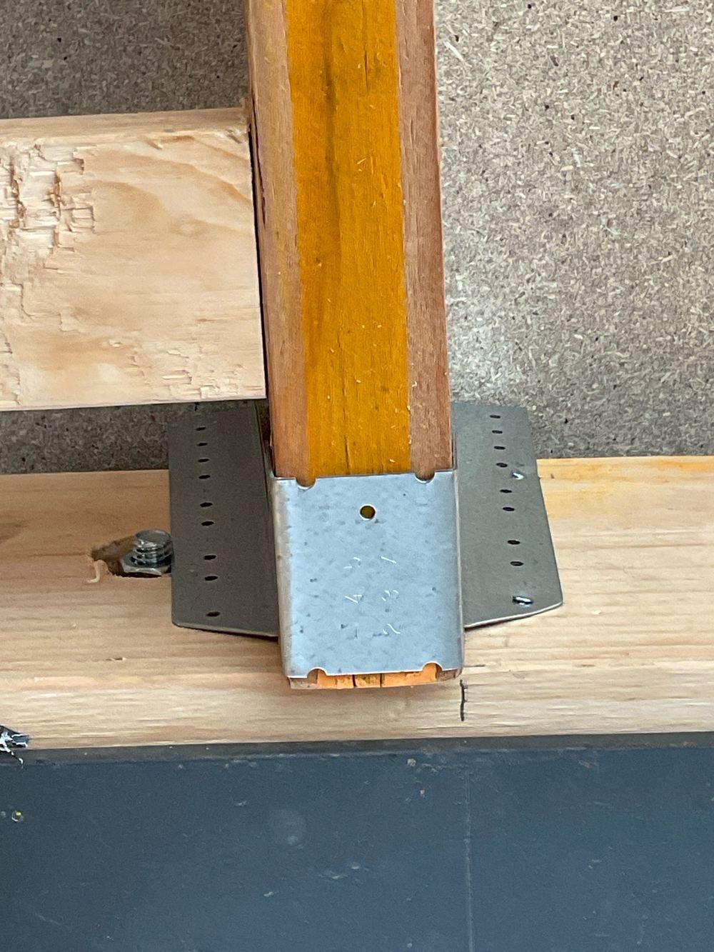 A joist hanger with no nails, and other Werribee frame findings